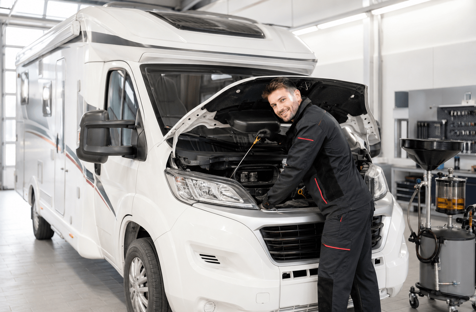 Camper-Ölwechselservice für Wohnmobile