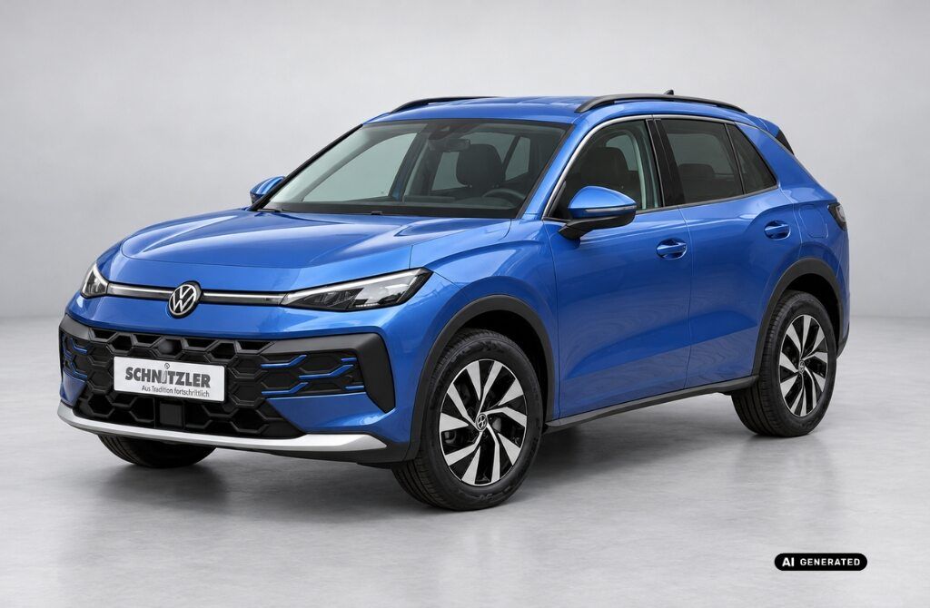 VW T-Roc Life 1,5 l eTSI OPF 85 kW (116 PS) 7-Gang DSG Lackierung: Celestial Blue Metallic