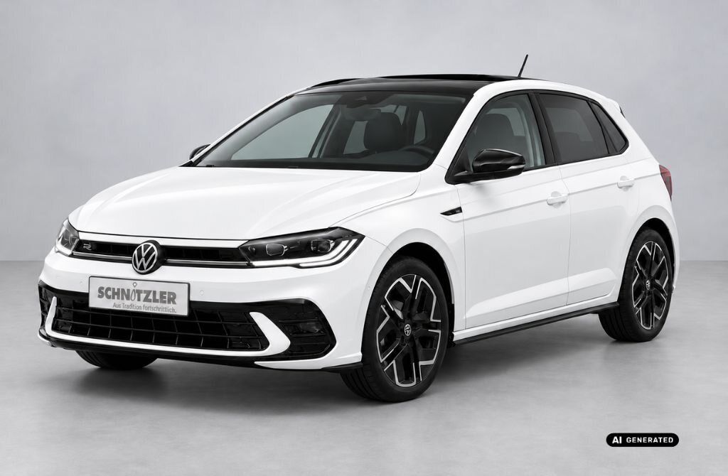 VW Polo R-Line 1,0 l TSI OPF 70 kW (95 PS) 7-Gang DSG Lackierung: Pure White / Schwarz 