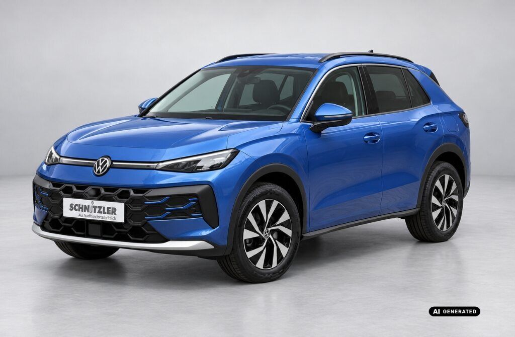 VW T-Roc Life 1,5 l eTSI OPF 85 kW (116 PS) 7-Gang DSG Lackierung: Celestial Blue Metallic